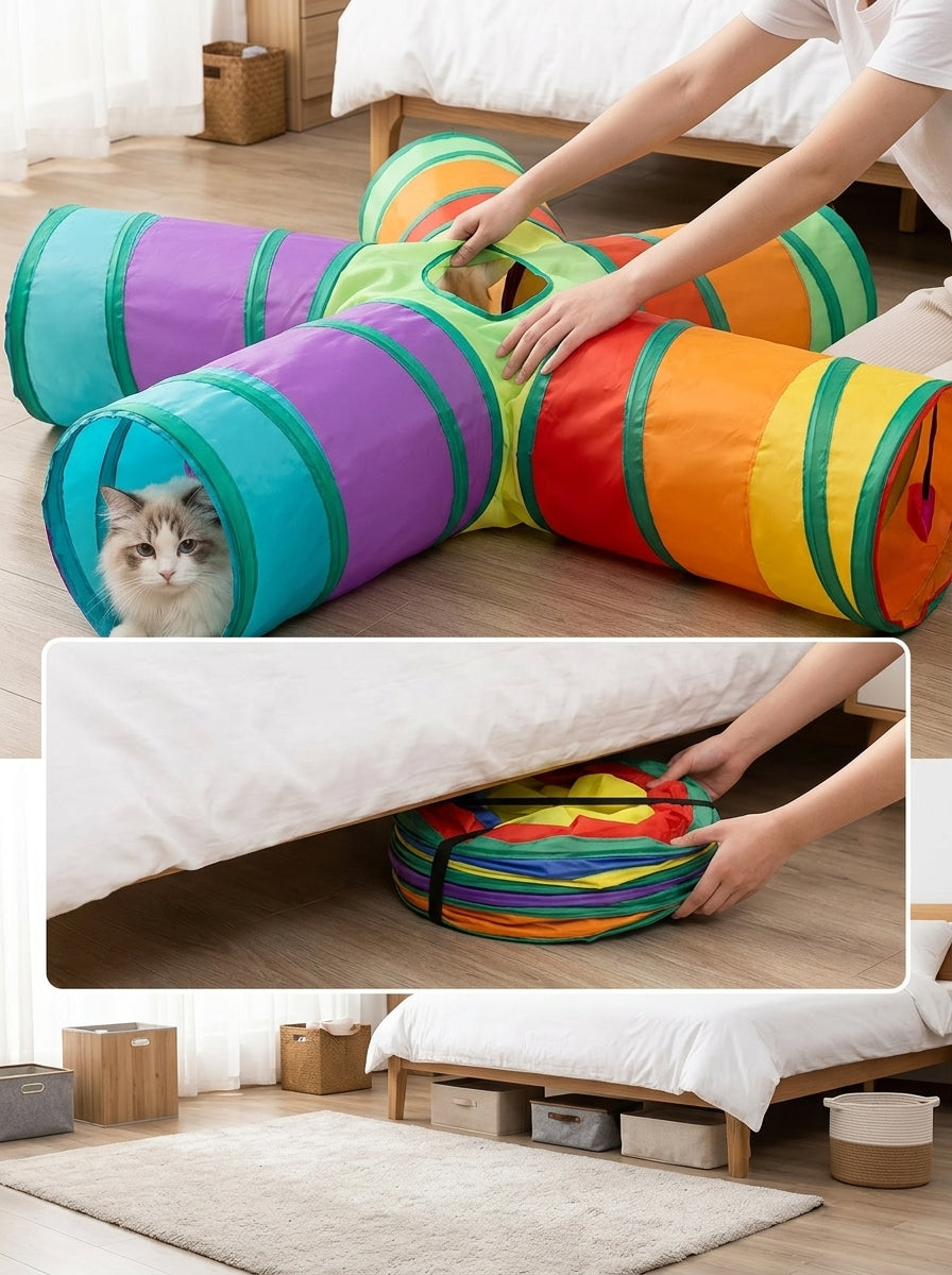 Catvera Foldable Cat Tunnel System - Easy Storage Solution