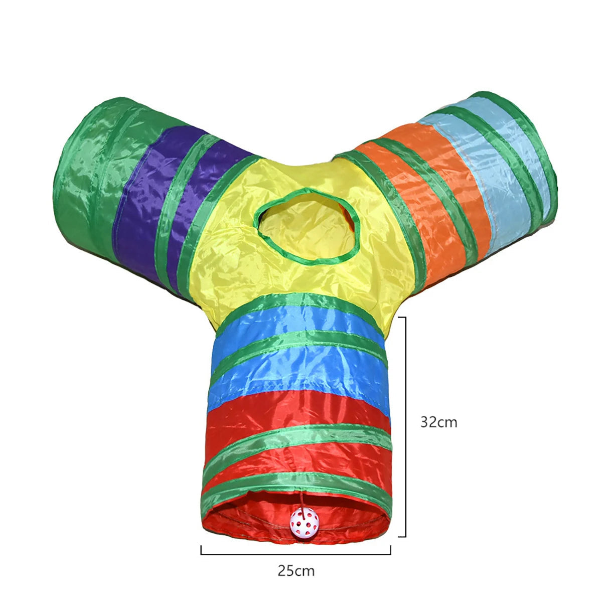 Catvera Foldable Rainbow Play Tunnel - Image 8|||PROMPT|||Original clean product image