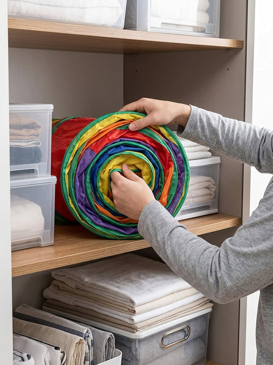 Catvera Foldable Rainbow Play Tunnel - Easy Maintenance