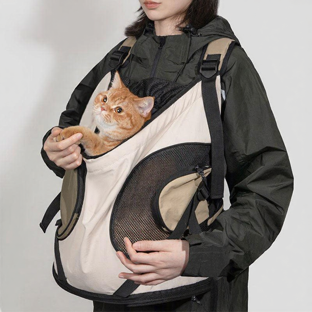 Catvera Front Cat Carrier Backpack - Image 6|||PROMPT|||Cleaned image. Original analysis: Found 1 brand name printed on the pet carrier fabric