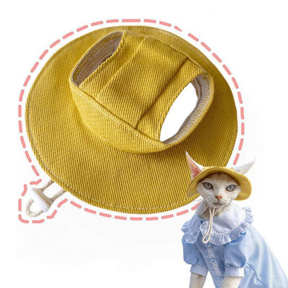 Catvera Hairless Cat Sun Hat - Image 1|||PROMPT|||Original clean product image