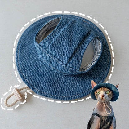Catvera Hairless Cat Sun Hat - Image 13|||PROMPT|||Original clean product image