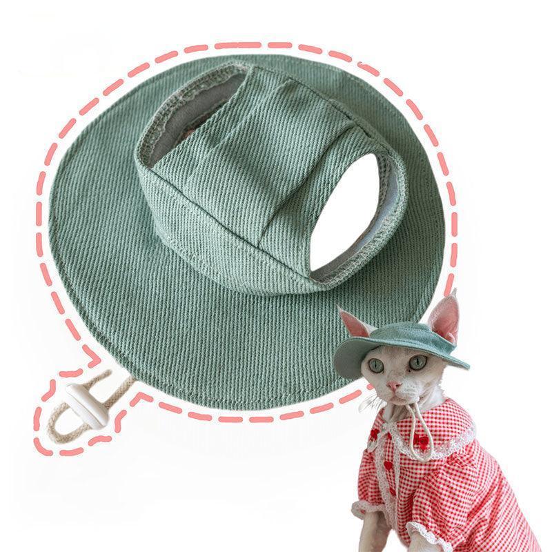 Catvera Hairless Cat Sun Hat - Image 3|||PROMPT|||Original clean product image