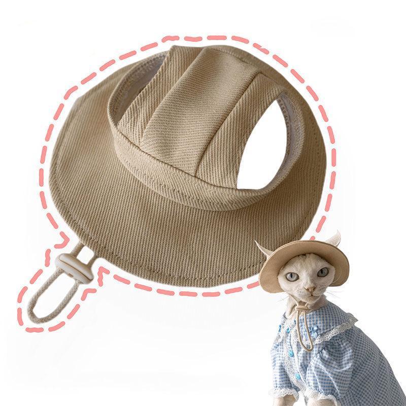 Catvera Hairless Cat Sun Hat - Image 7|||PROMPT|||Original clean product image