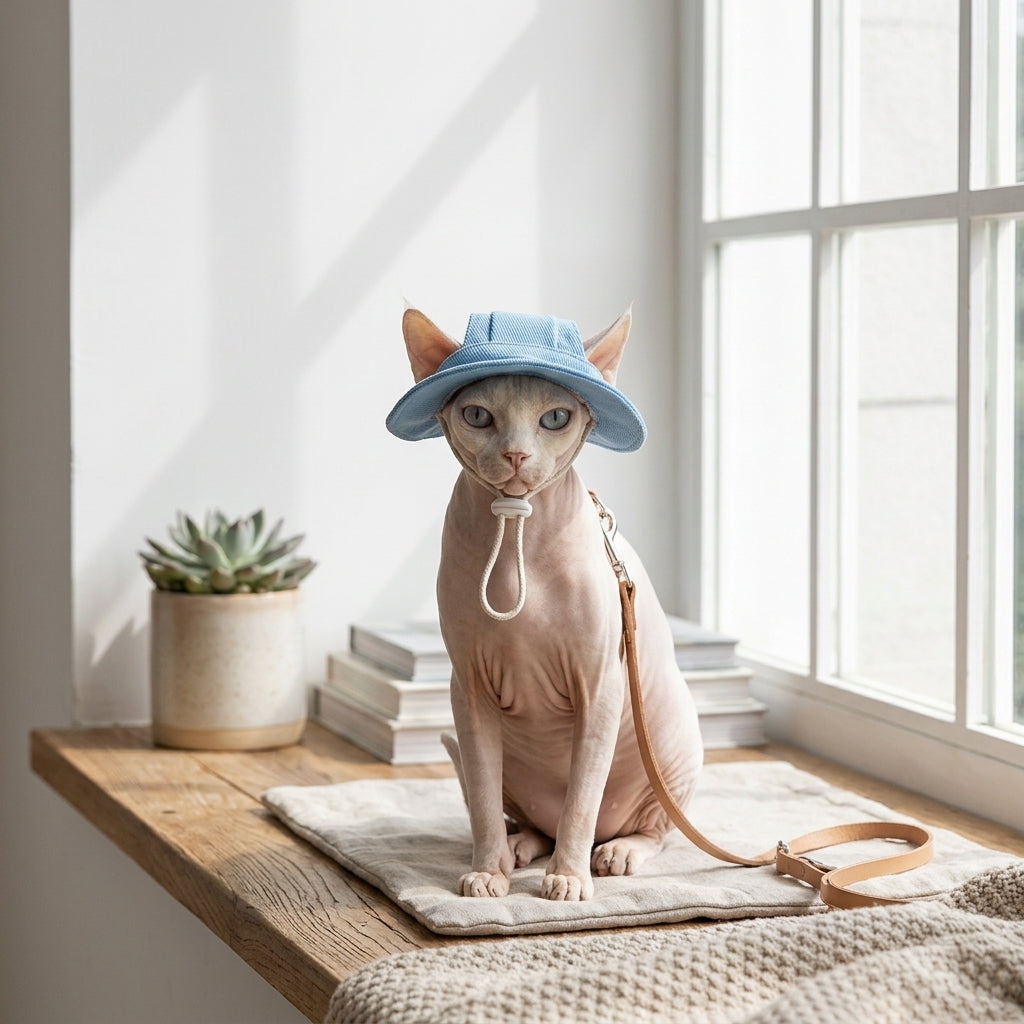 Catvera Hairless Cat Sun Hat - Style Meets Functionality