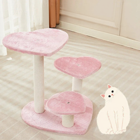Catvera Heart-Shaped Pink Cat Tree - Image 1|||PROMPT|||Cleaned image. Original analysis: Found Chinese text watermark and product description overlay