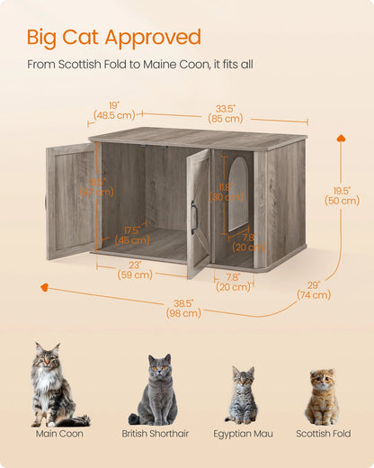 Catvera Hidden Litter Box Cabinet - Image 4|||PROMPT|||Original clean product image