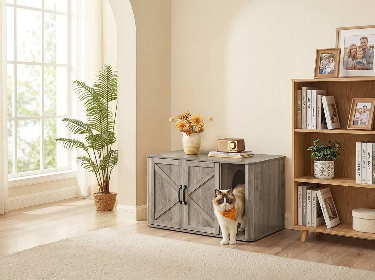 Catvera Hidden Litter Box Cabinet - Stylish Home Integration