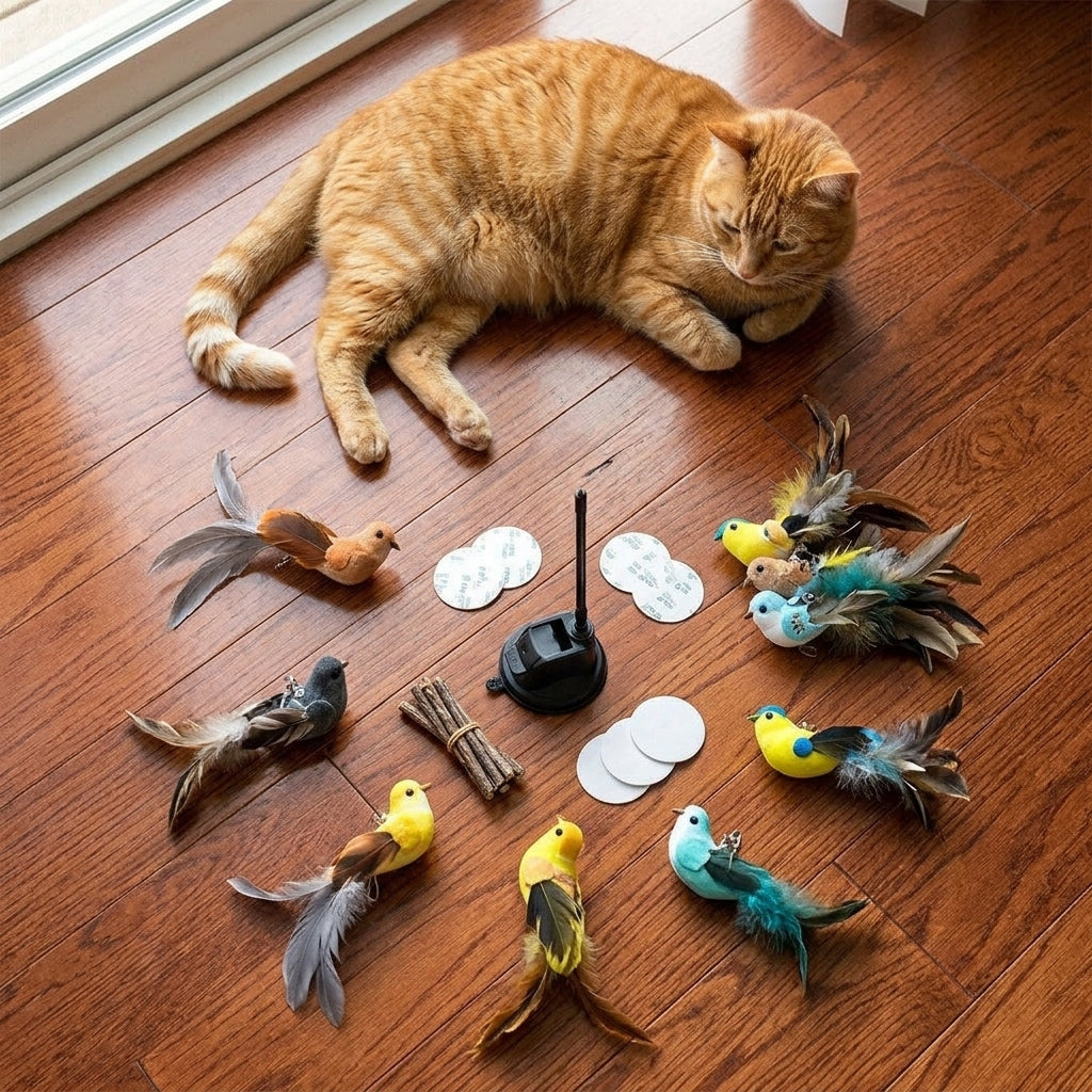 Catvera Interactive Bird Simulation Toy - Complete Entertainment Package