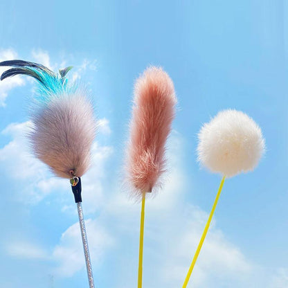 Catvera Interactive Feather Bell Teaser Wand - Image 1|||PROMPT|||Original clean product image