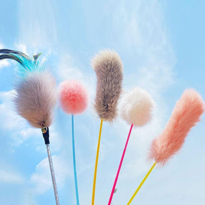Catvera Interactive Feather Bell Teaser Wand - Image 2|||PROMPT|||Original clean product image