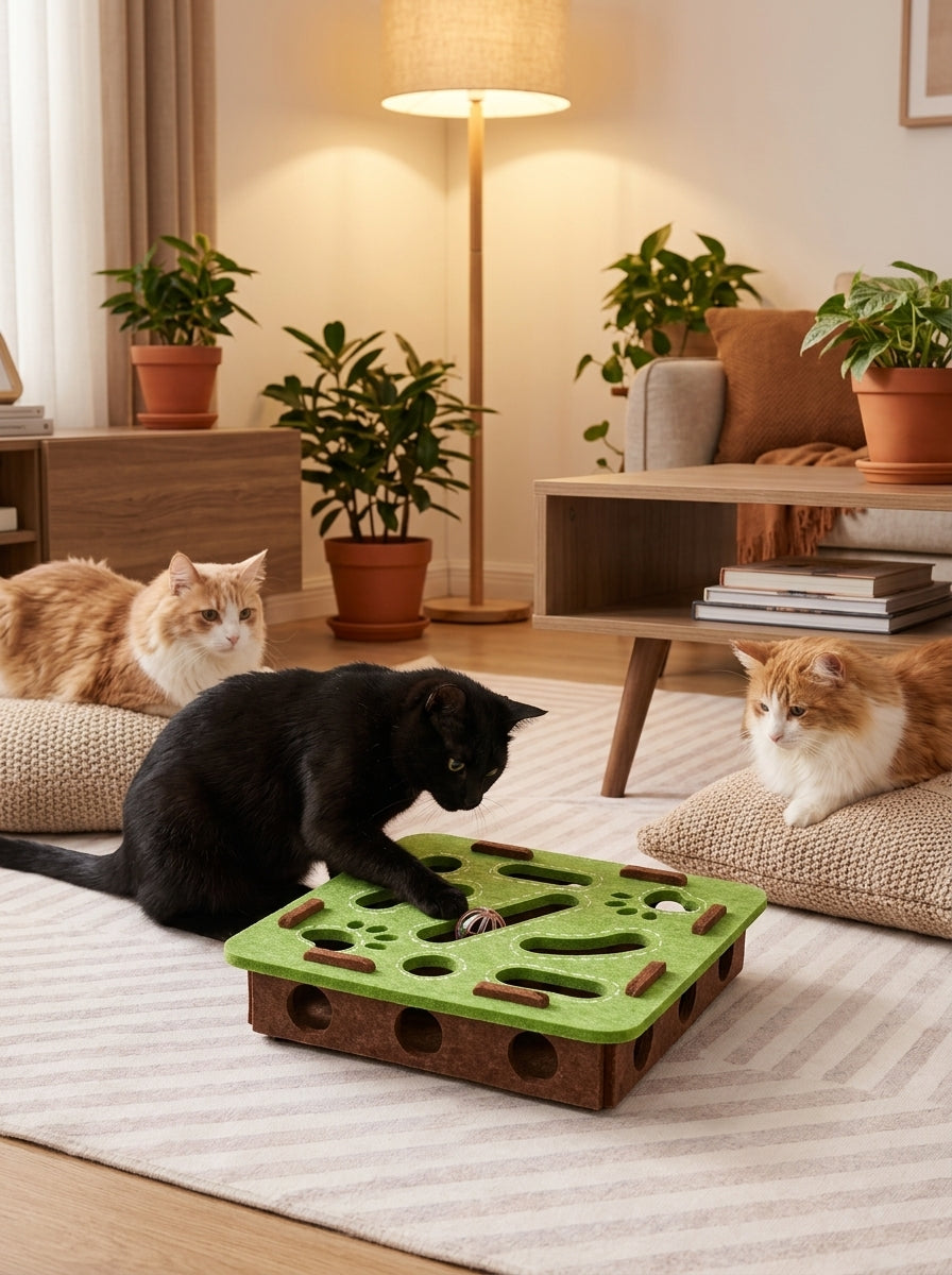 Catvera Interactive Felt Puzzle Box - Premium Material Construction