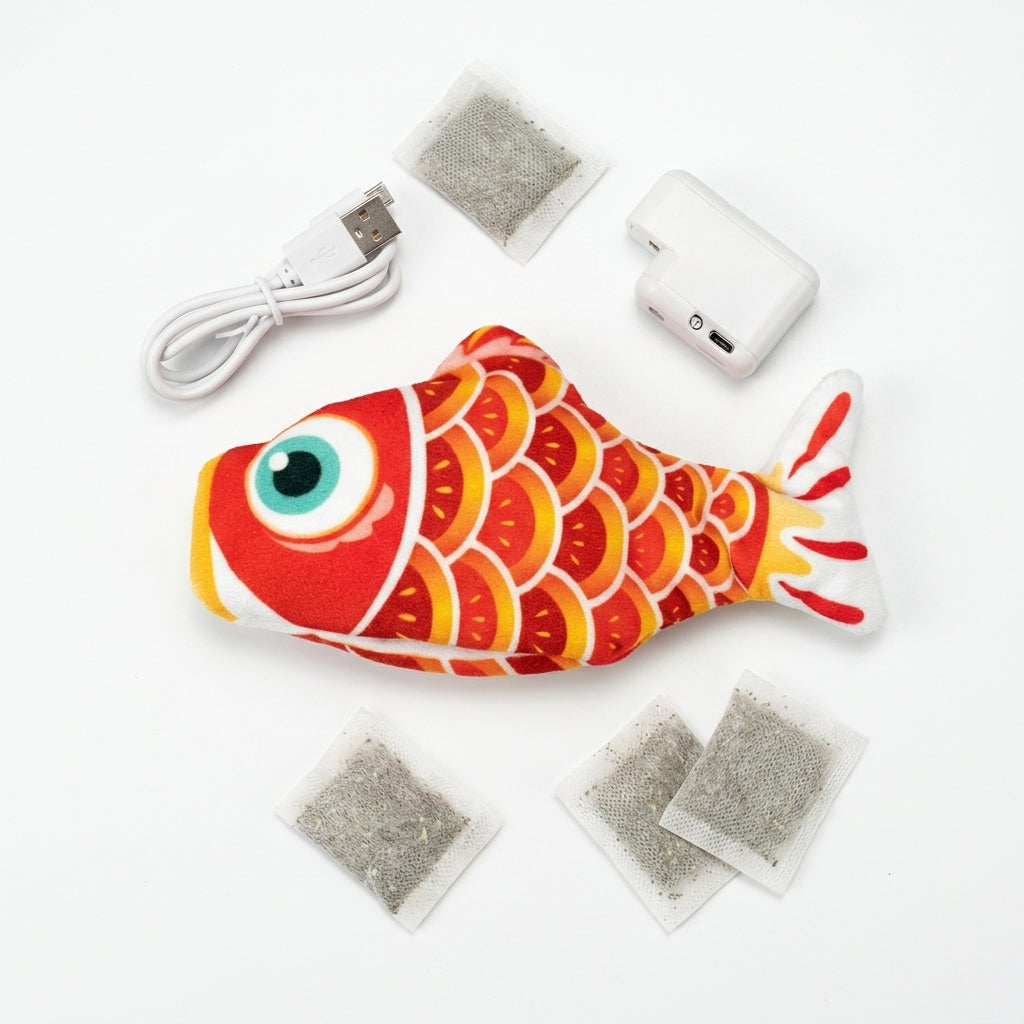 Catvera Interactive Motion Sensor Fish - Complete Interactive Play System