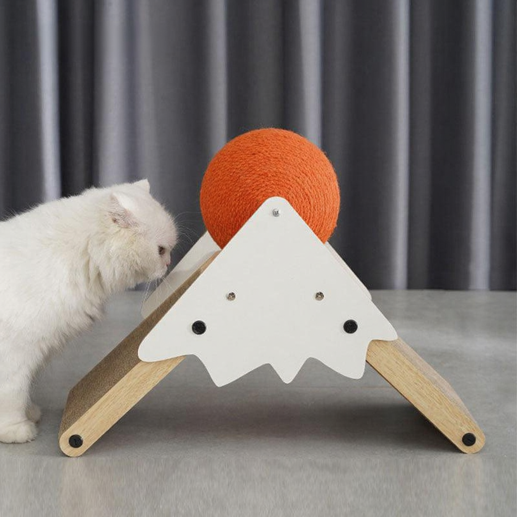 Catvera Interactive Scratching Ball Board - Image 5|||PROMPT|||Cleaned image. Original analysis: found 1 text watermark 'MEWCATS' in the top left corner
