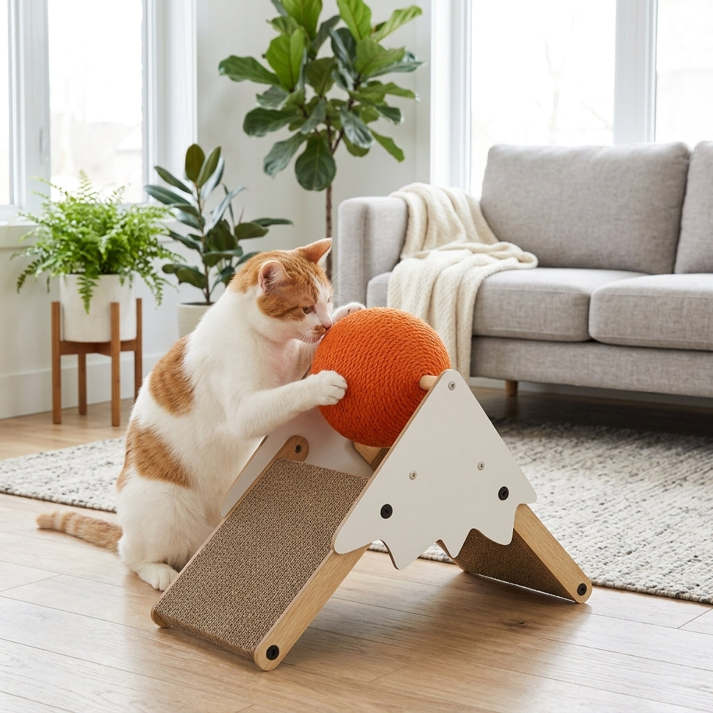 Catvera Interactive Scratching Ball Board - Interactive Play Experience