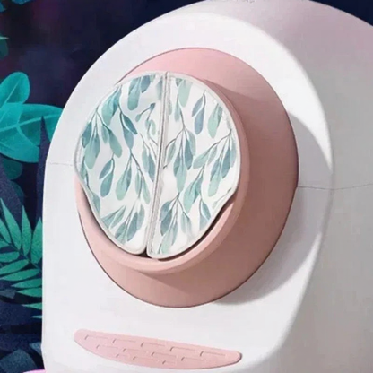 Catvera Litter Box Privacy Curtain - Image 4|||PROMPT|||Cleaned image. Original analysis: Found 1 brand name embossed on the product itself - 'GRACO' visible on the center circular design panel