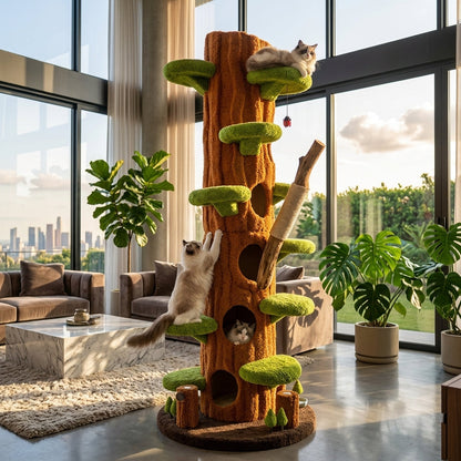 Catvera Luxury Multi-Level Cat Tree - Image 1|||PROMPT|||Original clean product image