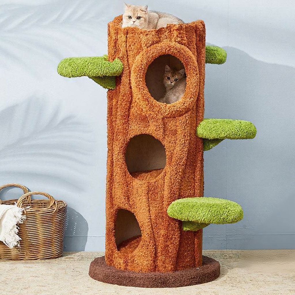 Catvera Luxury Multi-Level Cat Tree - Image 5|||PROMPT|||Original clean product image