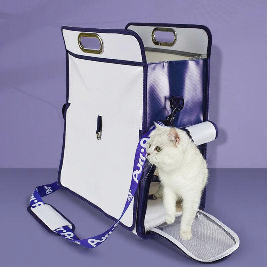 Catvera Milk Carton Cat Carrier - Image 19|||PROMPT|||Cleaned image. Original analysis: Found 1 prominent brand name printed directly on the product carrier bag