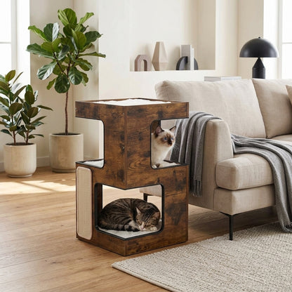 Catvera Modern Wood Cat Tree - Main Product Image