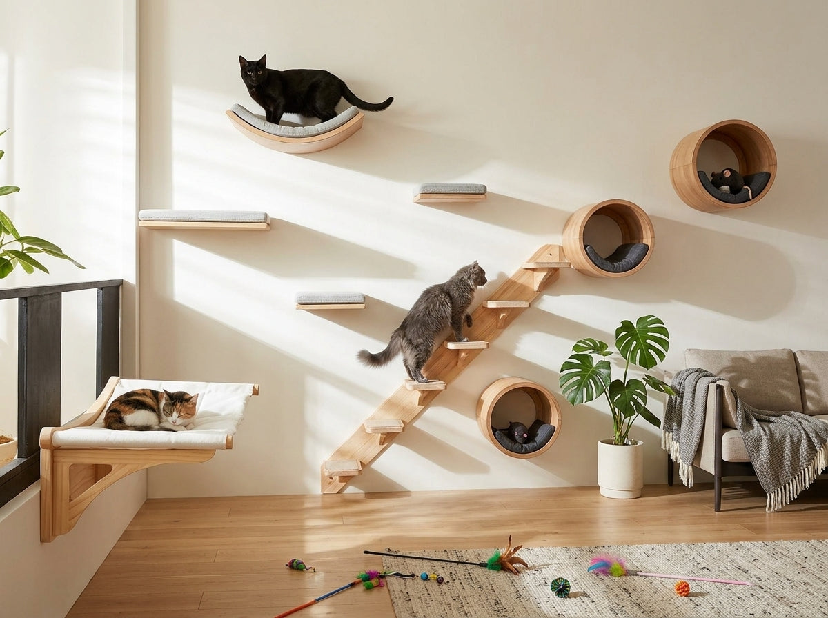 Catvera Modular Wall Cat Climbing System - Creates the Ultimate Cat Entertainment Center
