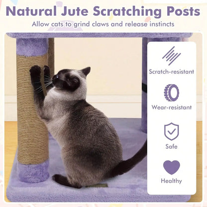 Catvera Multi-Level Cat Tree Condo - Image 5|||PROMPT|||Original clean product image