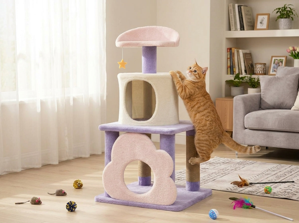 Catvera Multi-Level Cat Tree Condo - Built to Survive Your Cat's Wildest Adventures