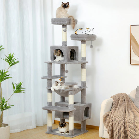 Catvera Multi-Level Cat Tree Tower - Image 1|||PROMPT|||Original clean product image