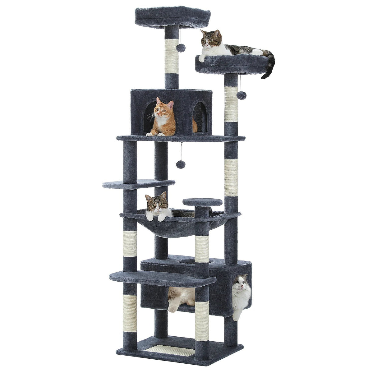 Catvera Multi-Level Cat Tree Tower - Image 10|||PROMPT|||Original clean product image