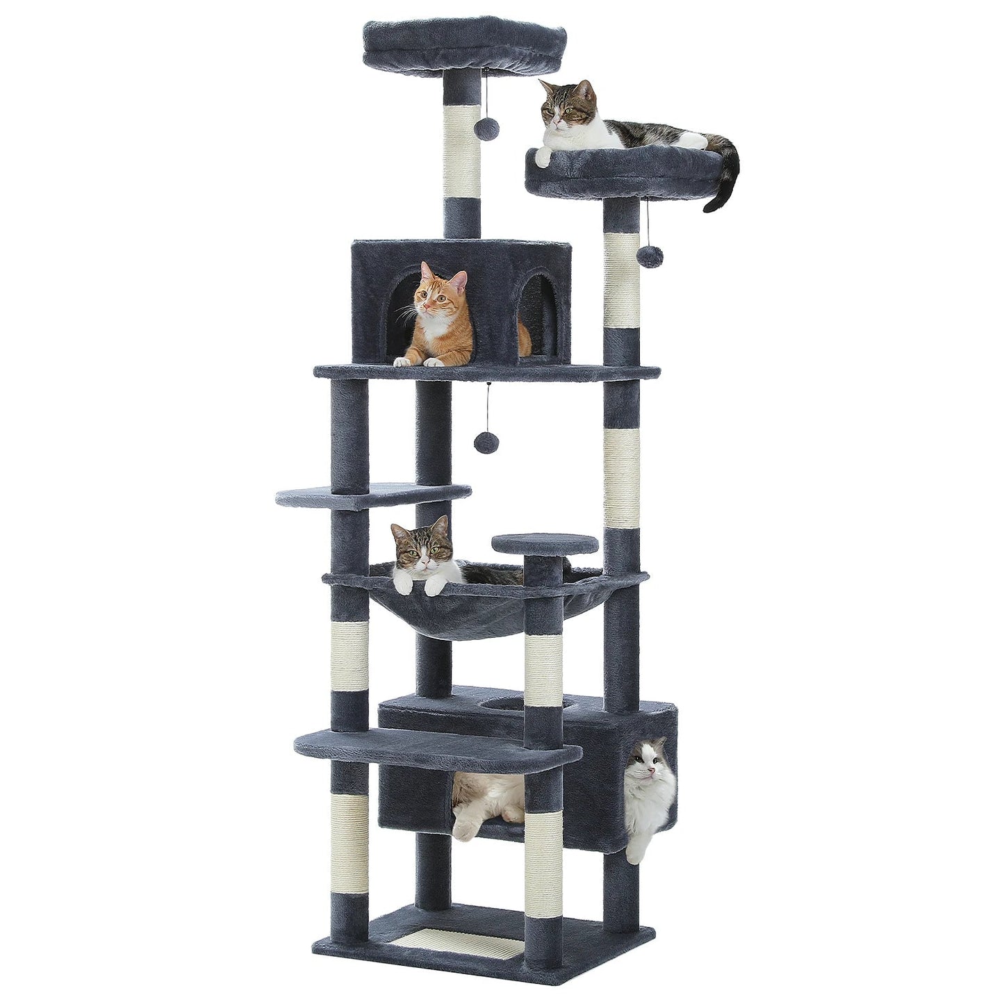 Catvera Multi-Level Cat Tree Tower - Image 10|||PROMPT|||Original clean product image