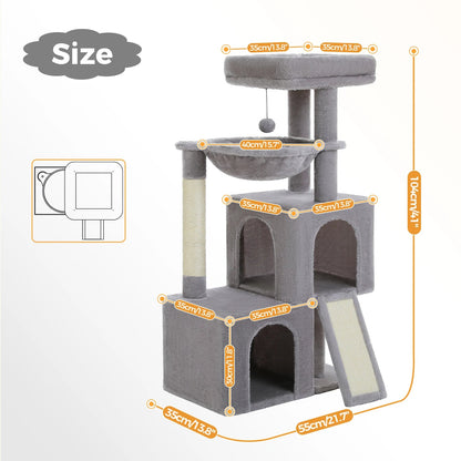 Catvera Multi-Level Cat Tree Tower - Image 12|||PROMPT|||Original clean product image