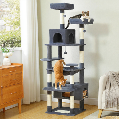 Catvera Multi-Level Cat Tree Tower - Image 2|||PROMPT|||Cleaned image. Original analysis: Found 1 watermark/logo in the top left corner of the image