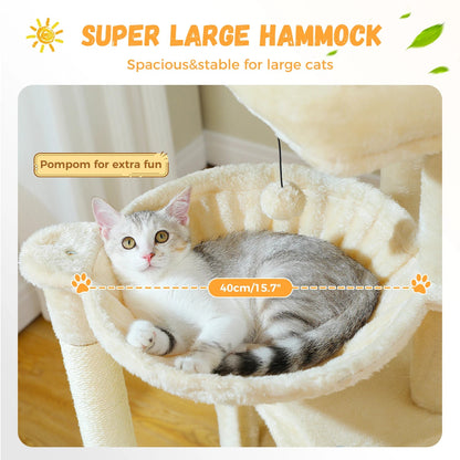 Catvera Multi-Level Cat Tree Tower - Image 4|||PROMPT|||Original clean product image