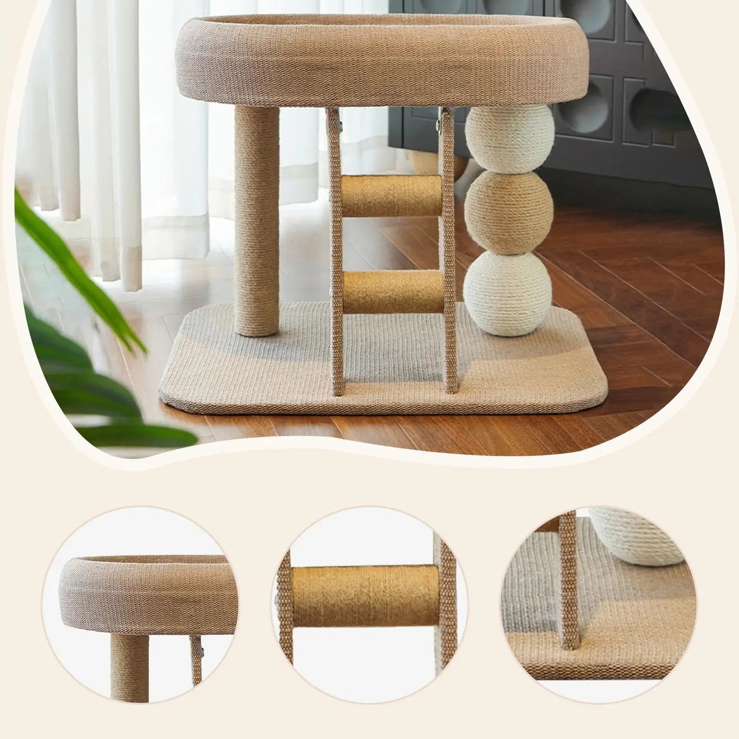 Catvera Multi-Level Cat Tree Tower - Image 5|||PROMPT|||Original clean product image