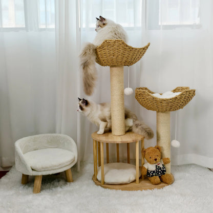 Catvera Multi-Level Natural Sisal Cat Tree - Image 1|||PROMPT|||Original clean product image