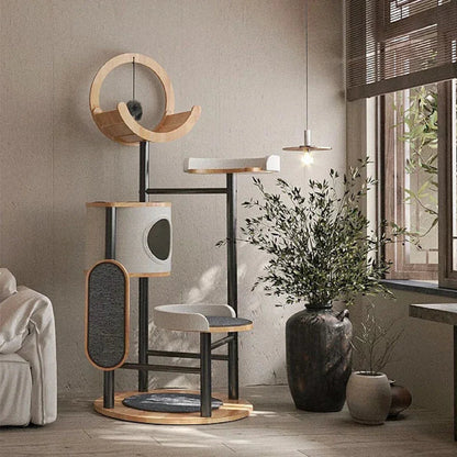 Catvera Multi-Level Steel Cat Tree - Image 11|||PROMPT|||Original clean product image
