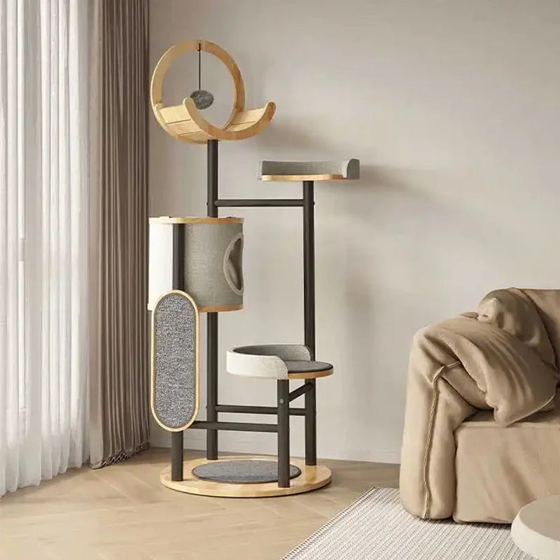 Catvera Multi-Level Steel Cat Tree - Image 12|||PROMPT|||Original clean product image