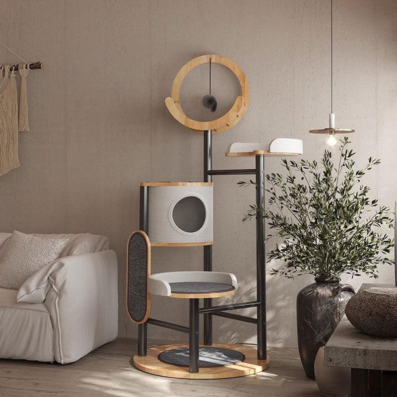 Catvera Multi-Level Steel Cat Tree - Image 4|||PROMPT|||Original clean product image