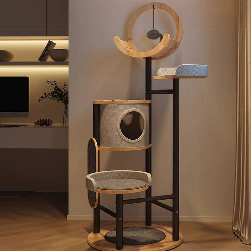 Catvera Multi-Level Steel Cat Tree - Image 6|||PROMPT|||Original clean product image