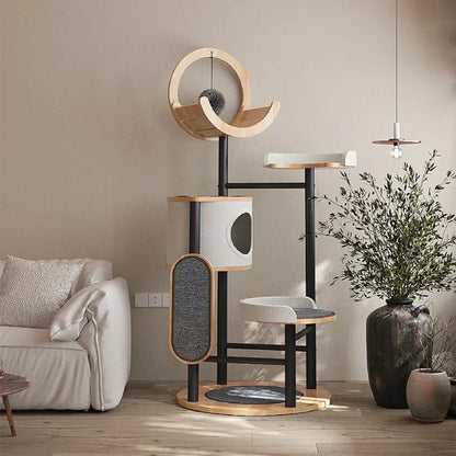 Catvera Multi-Level Steel Cat Tree - Image 9|||PROMPT|||Original clean product image