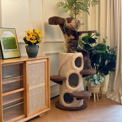 Catvera Multi-Level Wooden Cat Tree - Image 10|||PROMPT|||Original clean product image