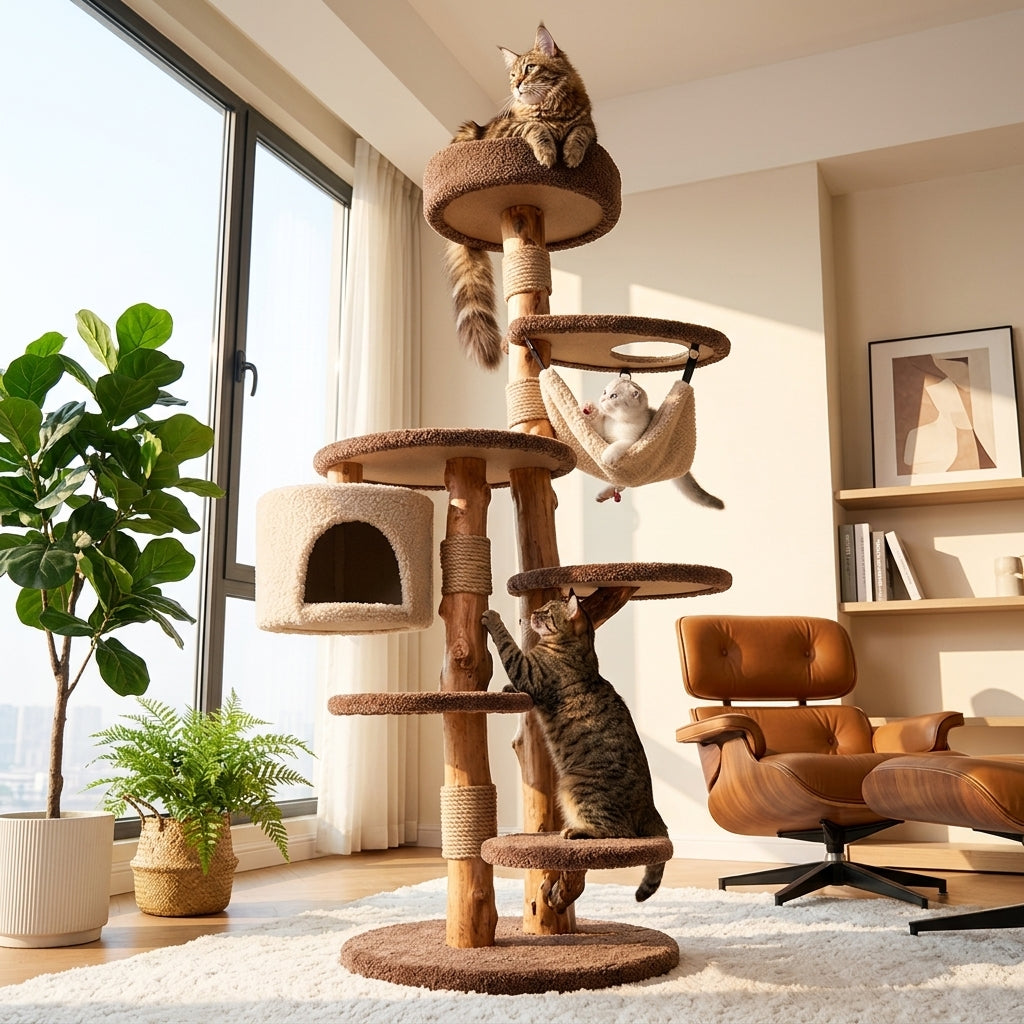 Catvera Multi-Level Wooden Cat Tree - Main Product Image