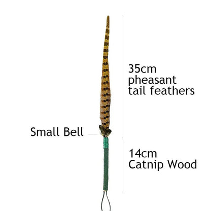 Catvera Natural Pheasant Feather Wand - Image 8|||PROMPT|||Original clean product image