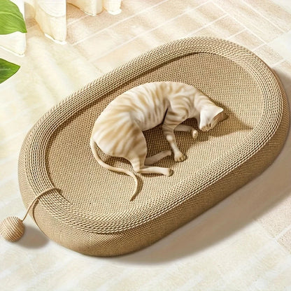 Catvera Natural Sisal Scratching Mat - Image 1|||PROMPT|||Original clean product image