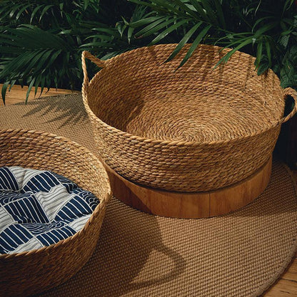 Catvera Natural Wicker Cat Bed - Image 1|||PROMPT|||Original clean product image