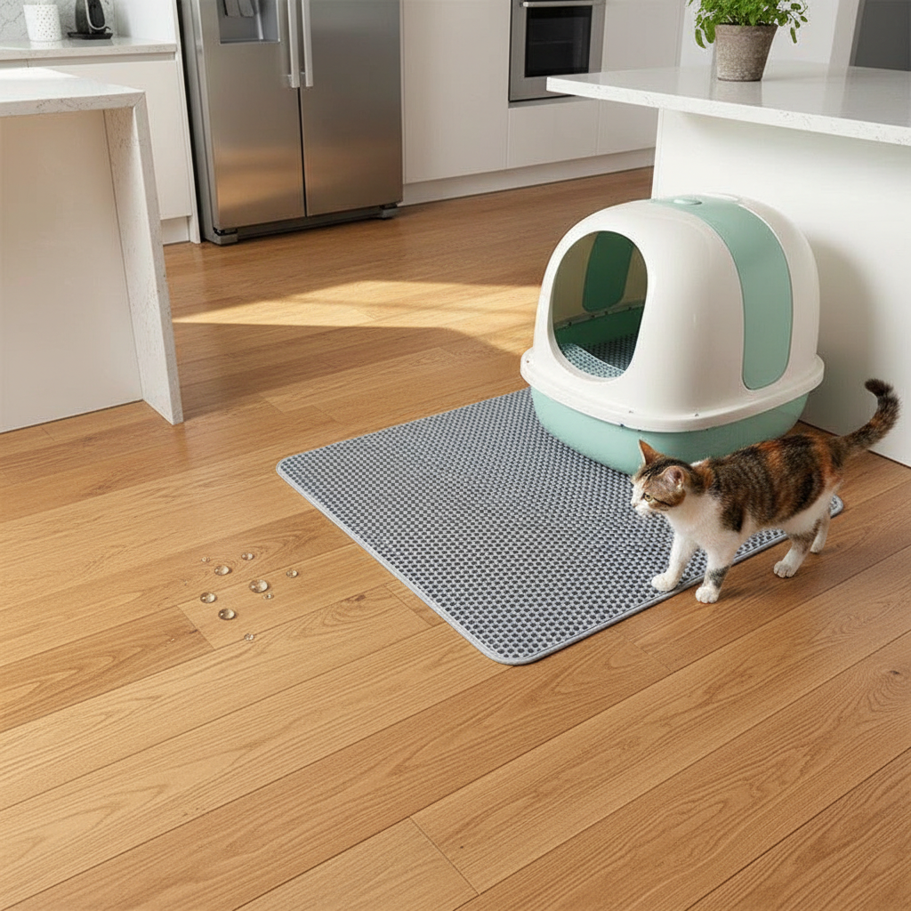 Catvera Non-Slip Waterproof Litter Mat - Waterproof Floor Protection System