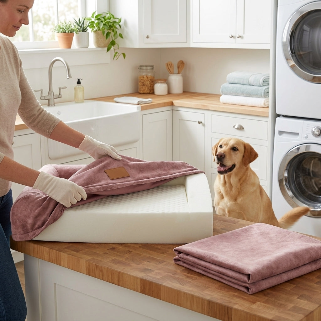 Catvera Orthopaedic Memory Foam Dog Bed - Durable Easy-Care Design