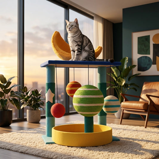 Catvera Planet Theme Cat Tree Tower - Image 1|||PROMPT|||Original clean product image