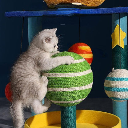 Catvera Planet Theme Cat Tree Tower - Image 7|||PROMPT|||Original clean product image