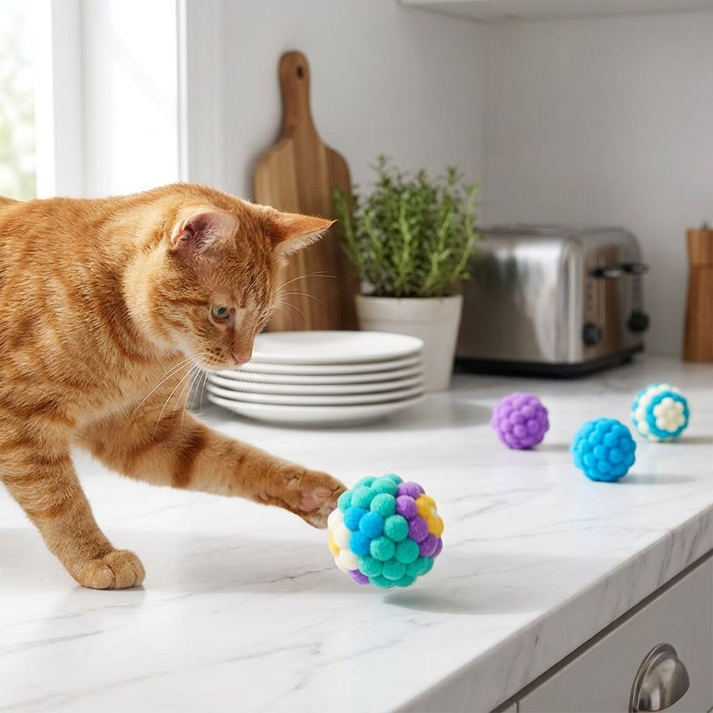 Catvera Plush Bell Balls Set - Durable Construction Design